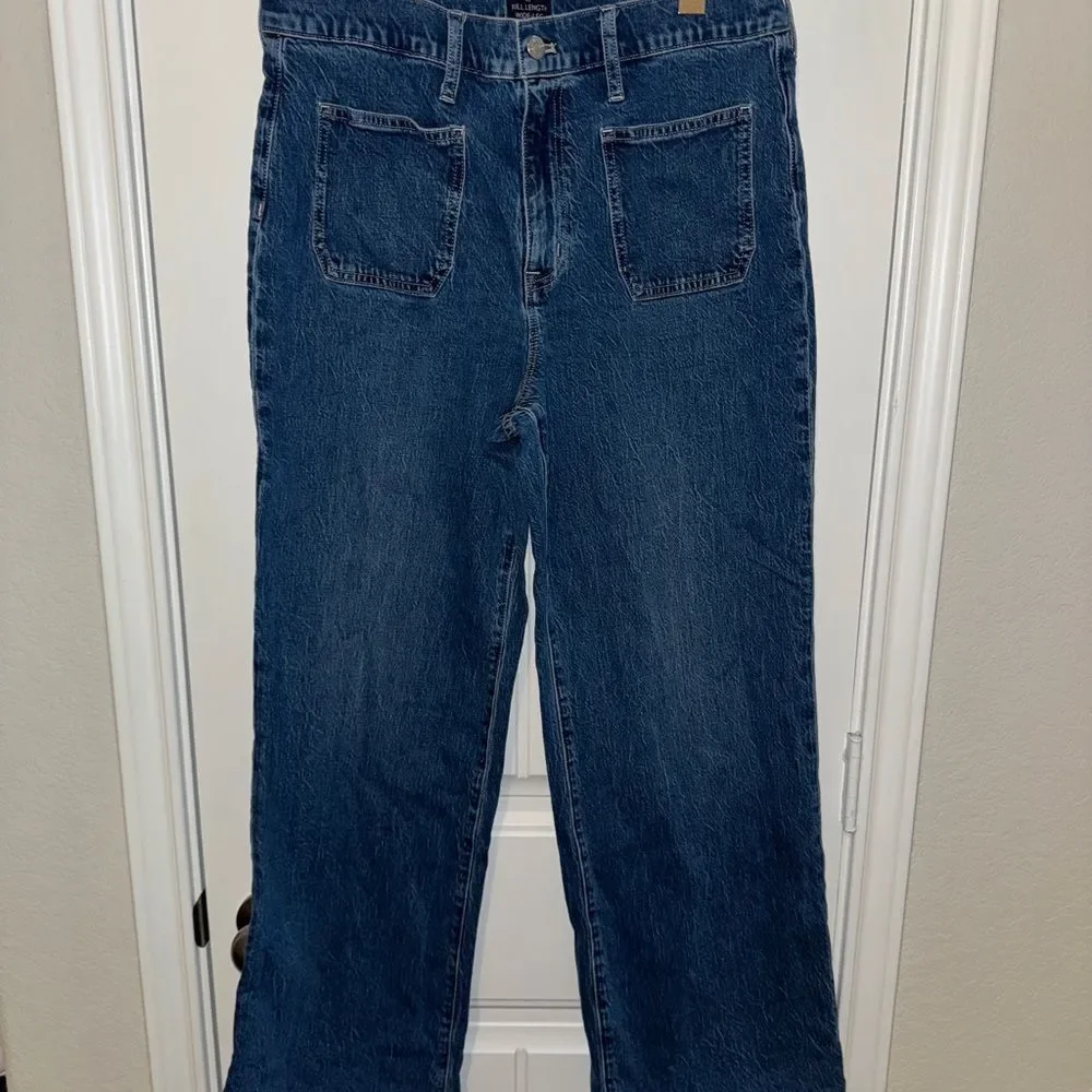 J.‎ Crew Straight Leg Blue Jeans full length wide leg